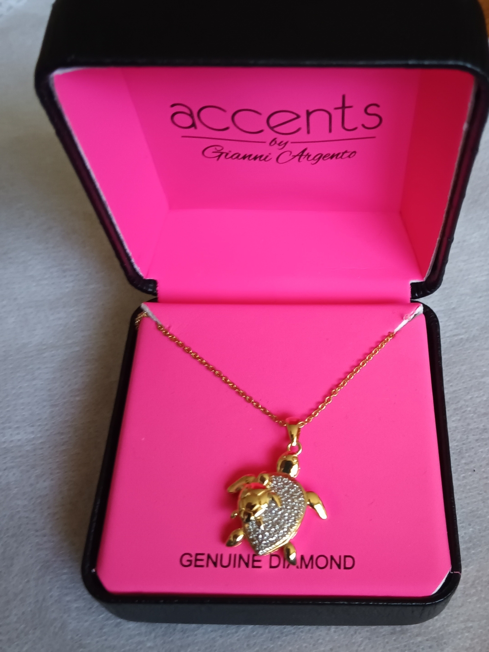 GENUINE DIAMOND TURTLE NECKLACE